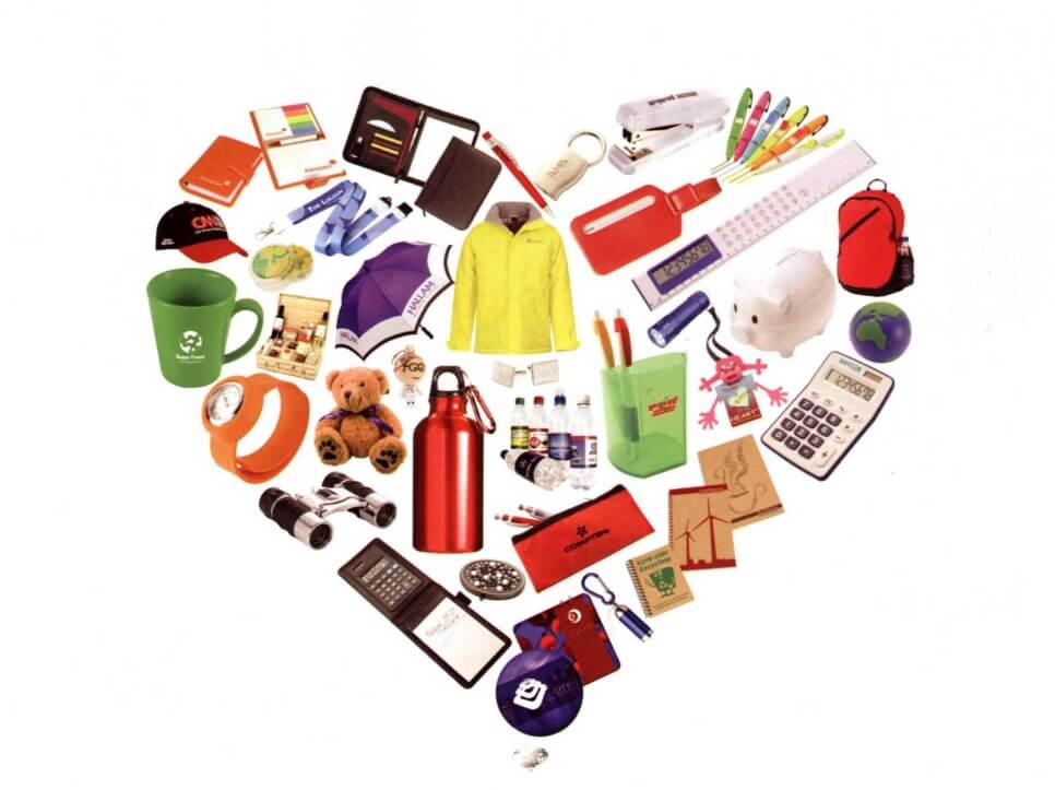 heart collage of various items